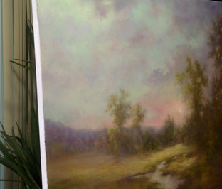 Moonlight Mist by Gail Greene |  Side View of Artwork 