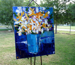 Original art for sale at UGallery.com | When You're Feeling Blue by Judy Mackey | $775 | oil painting | 24' h x 20' w | photo 3