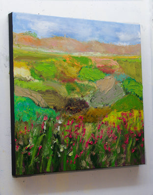 Original art for sale at UGallery.com | Red Roses by Allan P. Friedlander | $900 | oil painting | 24' h x 24' w | photo 3
