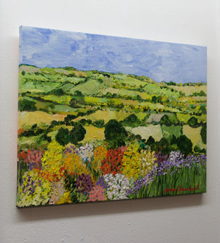 Original art for sale at UGallery.com | Garden on the Hilltop by Allan P. Friedlander | $600 | acrylic painting | 18' h x 24' w | photo 3