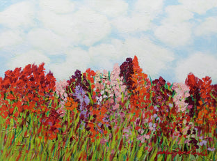 Original art for sale at UGallery.com | Red Garden by Allan P. Friedlander | $600 | acrylic painting | 18' h x 24' w | photo 1