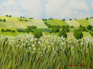 Original art for sale at UGallery.com | Early Grass by Allan P. Friedlander | $600 | acrylic painting | 18' h x 24' w | photo 1