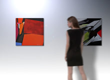 Original art for sale at UGallery.com | Abstract Landscape #9 by Paul Kirley | $975 | acrylic painting | 30' h x 30' w | thumbnail 4