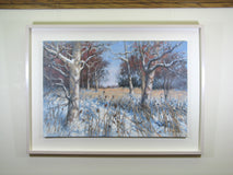 Original art for sale at UGallery.com | A Sense of Snow by Suzanne Massion | $1,600 | oil painting | 32' h x 44' w | thumbnail 4