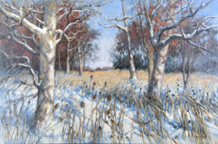 Original art for sale at UGallery.com | A Sense of Snow by Suzanne Massion | $1,600 | oil painting | 32' h x 44' w | thumbnail 1