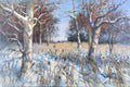 Original art for sale at UGallery.com | A Sense of Snow by Suzanne Massion | $1,600 | oil painting | 32' h x 44' w | thumbnail 1