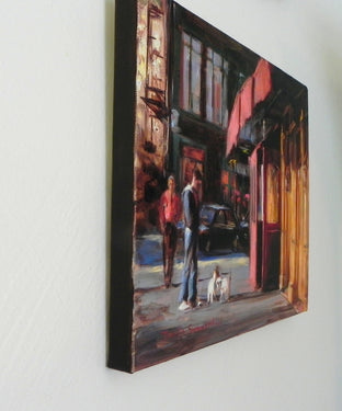 Original art for sale at UGallery.com | A Walk in Greenwich Village by Jonelle Summerfield | $600 | oil painting | 11' h x 14' w | photo 2