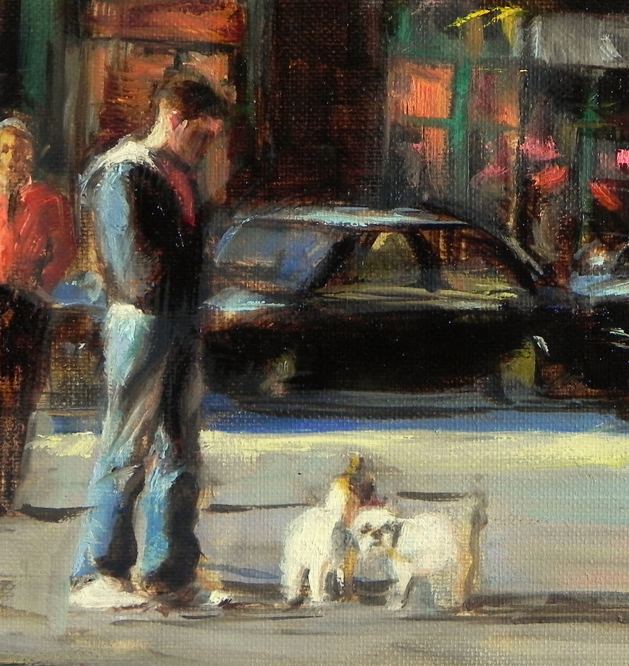 A Walk in Greenwich Village by Jonelle Summerfield |  Closeup View of Artwork 
