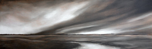 Original art for sale at UGallery.com | Aerial Dramatics by Mandy Main | $2,275 | oil painting | 20' h x 60' w | thumbnail 1