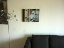 Original art for sale at UGallery.com | Leaving under the Rain by Bertrand Girard | $2,250 | mixed media artwork | 18' h x 23' w | thumbnail 3