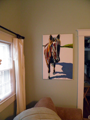 Original art for sale at UGallery.com | Apple? by Chris Wagner | $1,325 | acrylic painting | 36' h x 24' w | photo 3