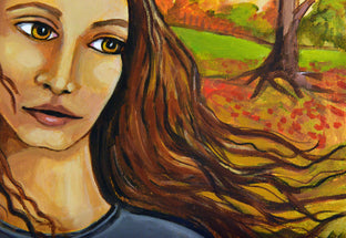 Original art for sale at UGallery.com | Autumn Breeze by Kira Yustak | $750 | acrylic painting | 20' h x 20' w | photo 4