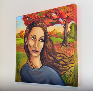 Autumn Breeze by Kira Yustak |  Side View of Artwork 