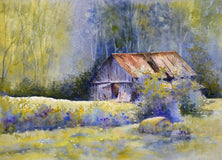 Original art for sale at UGallery.com | Barn in Berea 2 by Judy Mudd | $300 | watercolor painting | 11' h x 15' w | thumbnail 1