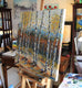 Original art for sale at UGallery.com | Birch Trees of Fall by Lisa Elley | $1,125 | oil painting | 30' h x 30' w | thumbnail 2