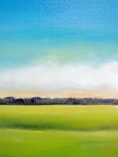 Blue Sky Marsh by Nancy Hughes Miller |   Closeup View of Artwork 
