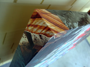 Original art for sale at UGallery.com | Bot Descending a Staircase by Diane Flick | $2,800 | mixed media artwork | 36' h x 24' w | photo 2