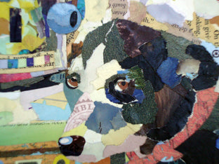 Original art for sale at UGallery.com | Bots Best Friend by Diane Flick | $475 | mixed media artwork | 5' h x 7' w | photo 4