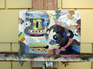 Original art for sale at UGallery.com | Bots Best Friend by Diane Flick | $475 | mixed media artwork | 5' h x 7' w | photo 2