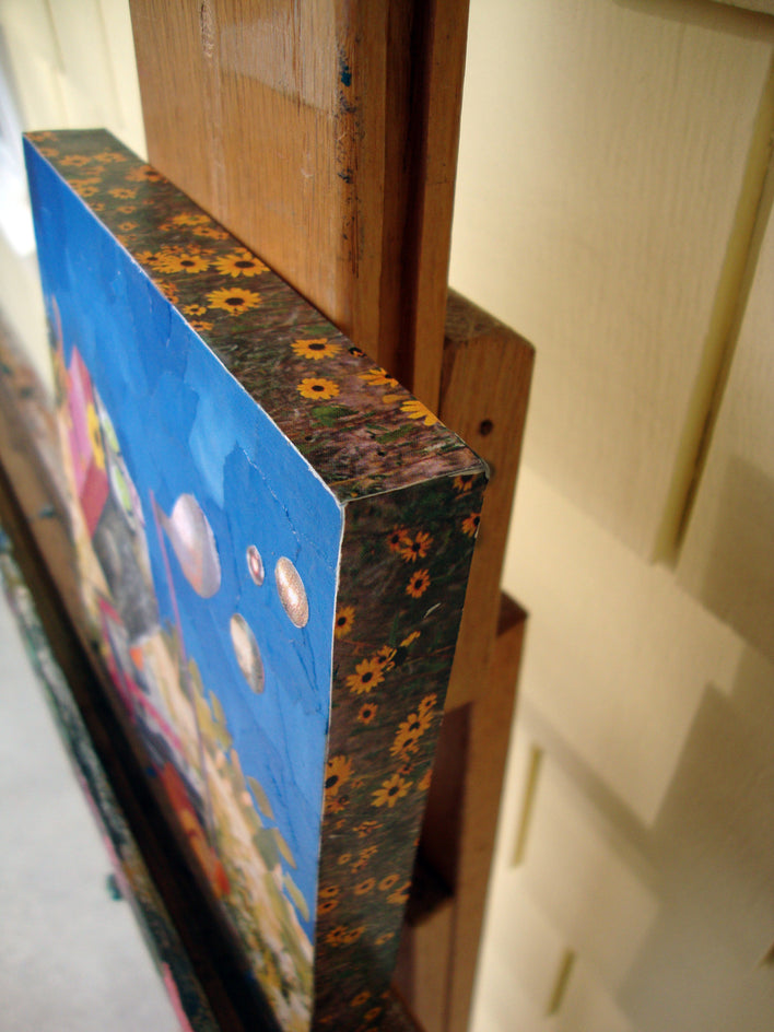 Bubbles by Diane Flick |  Side View of Artwork 