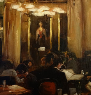 Original art for sale at UGallery.com | Cafe Central by Jonelle Summerfield | $675 | oil painting | 20' h x 16' w | photo 2