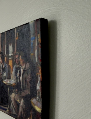 Cafe in Paris by Jonelle Summerfield |  Side View of Artwork 