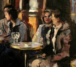 Cafe in Paris by Jonelle Summerfield |   Closeup View of Artwork 