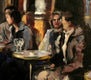 Original art for sale at UGallery.com | Cafe in Paris by Jonelle Summerfield | $400 | oil painting | 9' h x 12' w | thumbnail 4