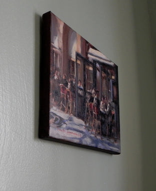 Cafe in Paris II by Jonelle Summerfield |  Side View of Artwork 