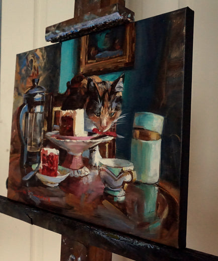 Cake Thief II by Jonelle Summerfield |  Side View of Artwork 