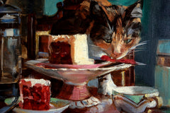 Original art for sale at UGallery.com | Cake Thief II by Jonelle Summerfield | $550 | oil painting | 11' h x 14' w | thumbnail 3