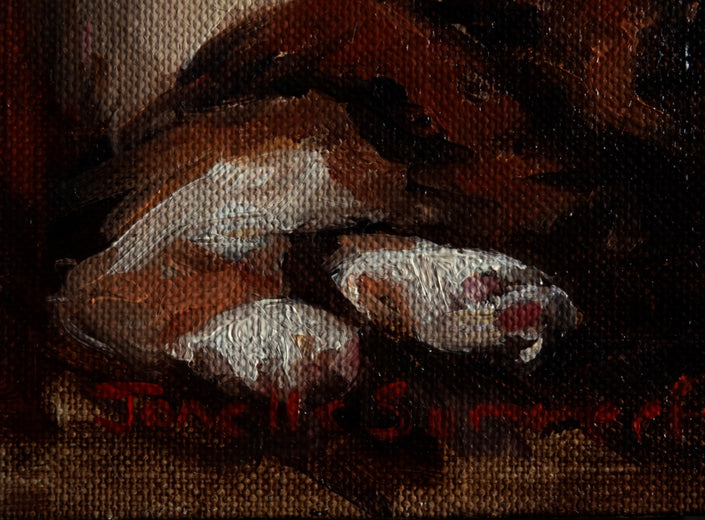 Cat and Books II by Jonelle Summerfield |   Closeup View of Artwork 