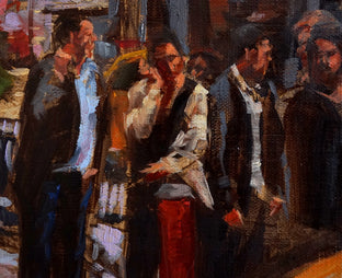 Original art for sale at UGallery.com | Crossing Times Square by Jonelle Summerfield | $500 | oil painting | 12' h x 12' w | photo 3