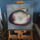 Original art for sale at UGallery.com | Atlantic Clam Shell by Kristine Kainer | $1,400 | oil painting | 20' h x 20' w | thumbnail 3