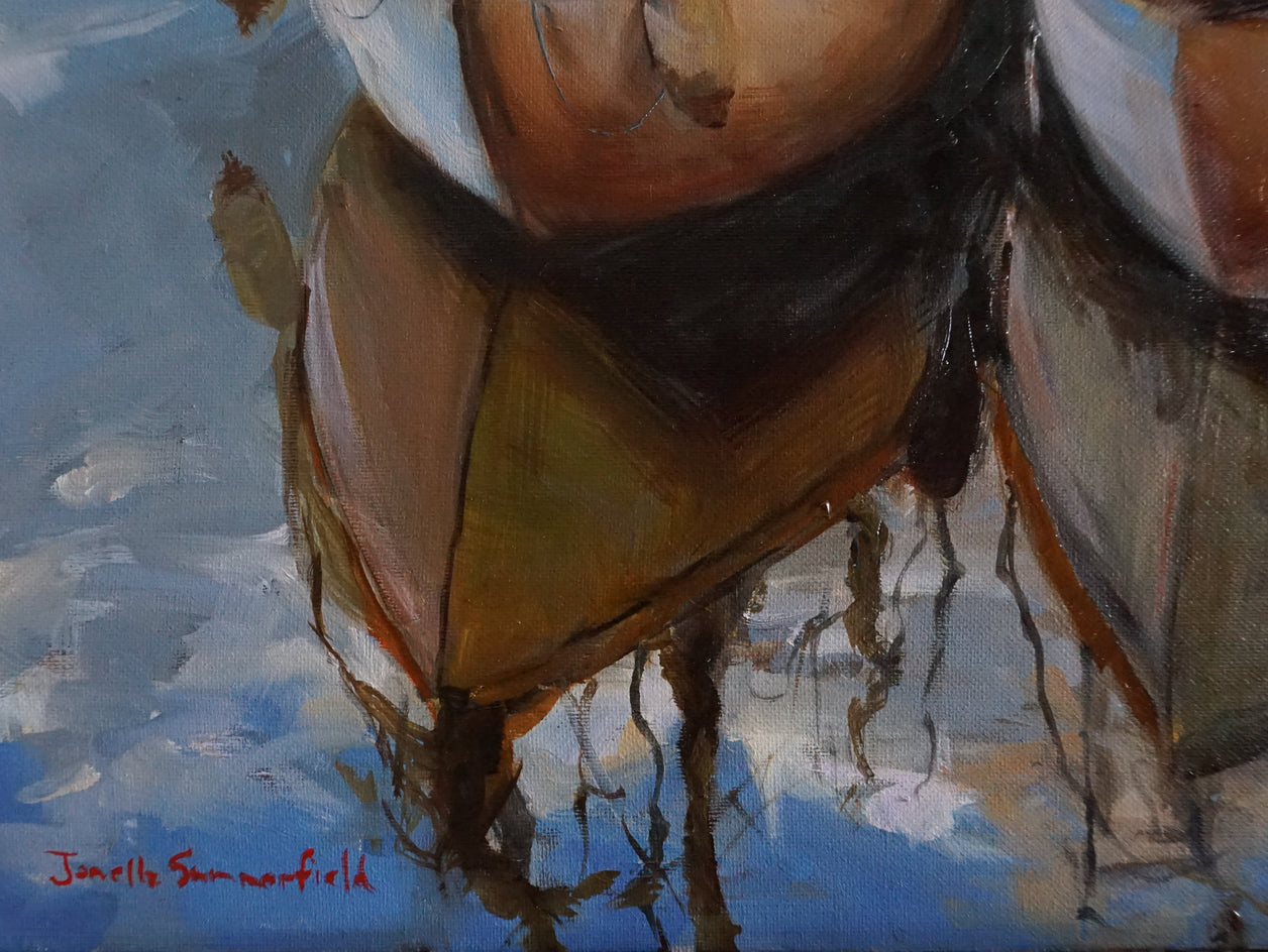 Docked in Honfleur by Jonelle Summerfield |  Closeup View of Artwork 