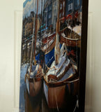 Original art for sale at UGallery.com | Docked in Honfleur by Jonelle Summerfield | $975 | oil painting | 24' h x 18' w | thumbnail 2