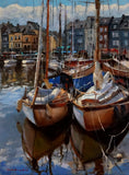 Original art for sale at UGallery.com | Docked in Honfleur by Jonelle Summerfield | $975 | oil painting | 24' h x 18' w | thumbnail 1