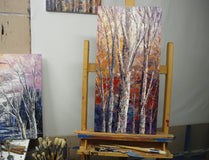 Original art for sale at UGallery.com | Squirrels Treehouse by Tatiana Iliina | $650 | acrylic painting | 30' h x 15' w | thumbnail 4
