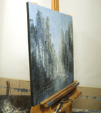 Original art for sale at UGallery.com | Blue Moon by Tatiana Iliina | $625 | acrylic painting | 24' h x 24' w | thumbnail 3