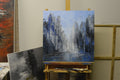 Original art for sale at UGallery.com | Blue Moon by Tatiana Iliina | $625 | acrylic painting | 24' h x 24' w | thumbnail 2