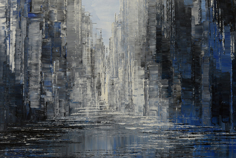 Blue Moon by Tatiana Iliina |   Closeup View of Artwork 