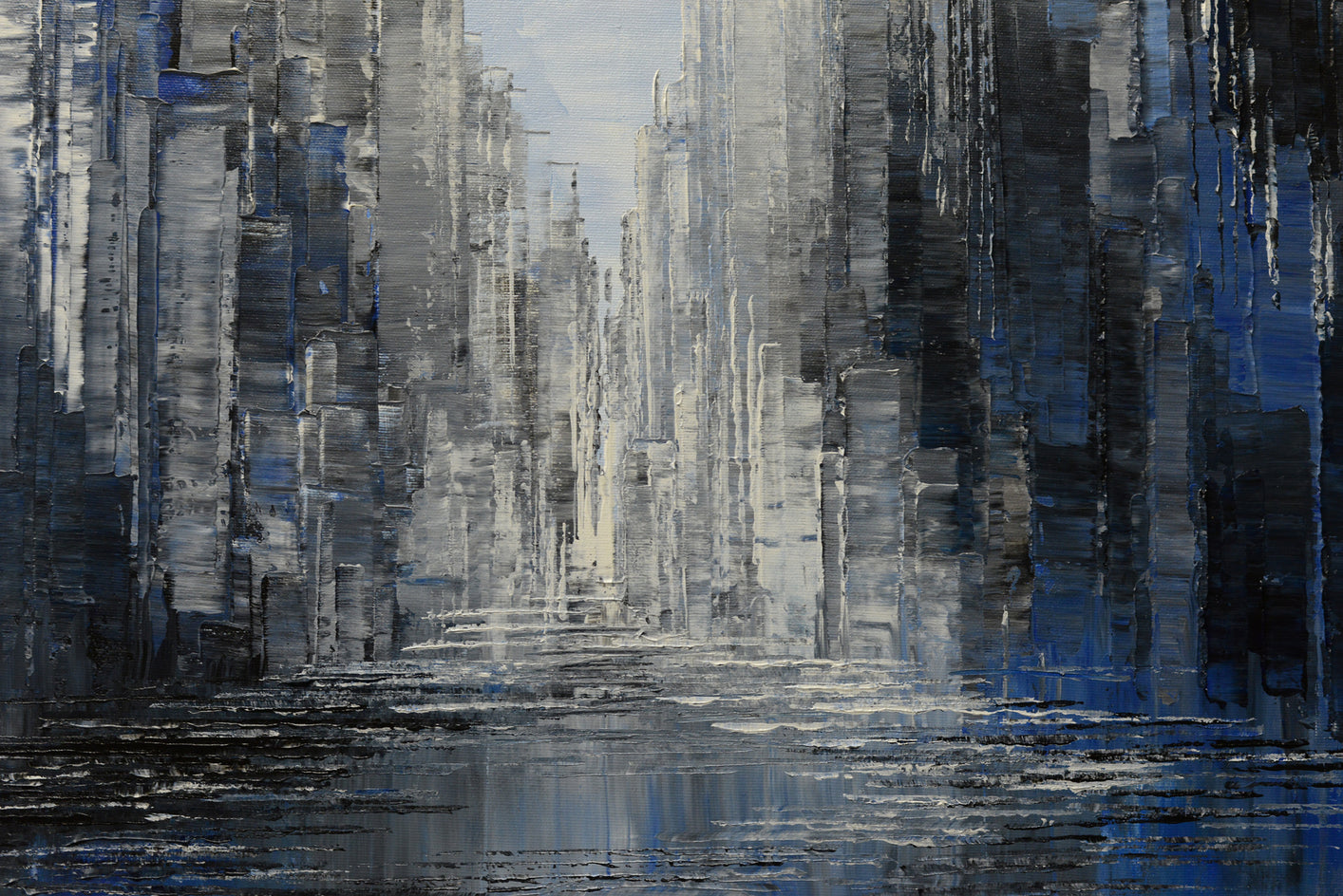 Blue Moon by Tatiana Iliina |  Closeup View of Artwork 