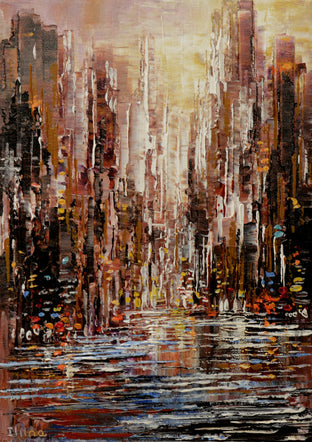 Original art for sale at UGallery.com | Streets of Heaven by Tatiana Iliina | $325 | acrylic painting | 14' h x 10' w | photo 4