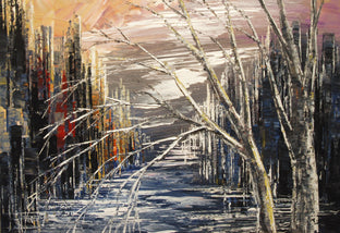 Original art for sale at UGallery.com | Over the Treetop by Tatiana Iliina | $675 | acrylic painting | 24' h x 24' w | photo 2