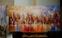 Original art for sale at UGallery.com | NYC Expectations by Tatiana Iliina | $3,075 | acrylic painting | 24' h x 48' w | thumbnail 3