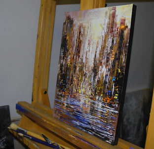 Original art for sale at UGallery.com | Streets of Heaven by Tatiana Iliina | $325 | acrylic painting | 14' h x 10' w | photo 2