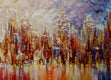 Original art for sale at UGallery.com | NYC Expectations by Tatiana Iliina | $3,075 | acrylic painting | 24' h x 48' w | thumbnail 4