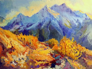 Original art for sale at UGallery.com | Mountains in the Fall (Caucasus) by Suren Nersisyan | $700 | oil painting | 18' h x 24' w | photo 1