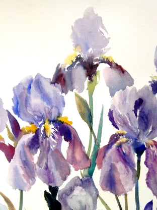 Irises from the Garden by Suren Nersisyan |  Side View of Artwork 