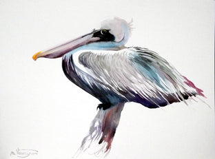 Original art for sale at UGallery.com | Pelican by Suren Nersisyan | $400 | watercolor painting | 18' h x 24' w | photo 1